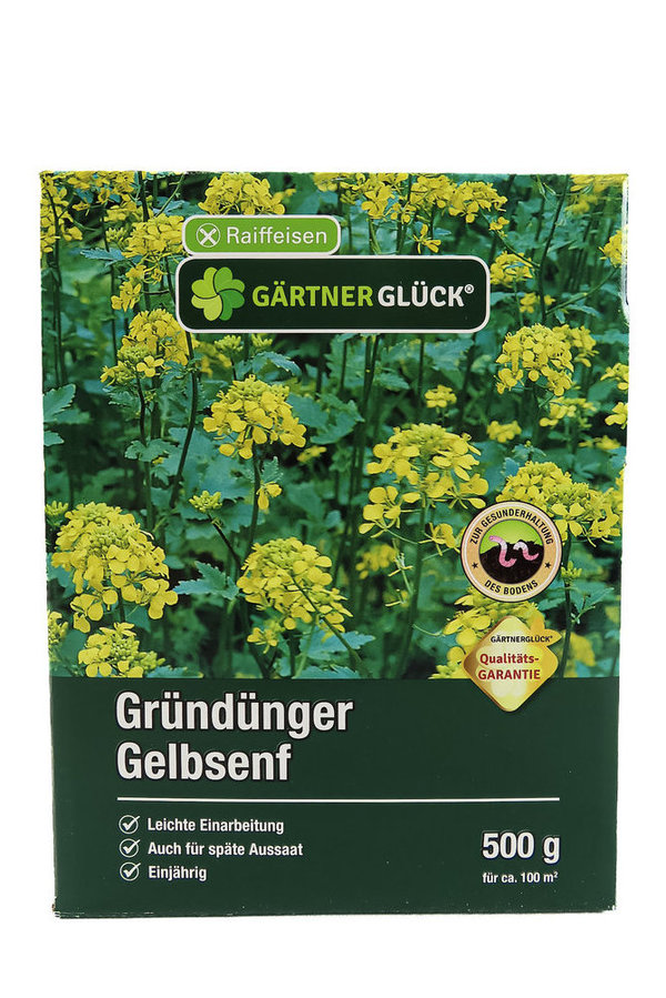 Raiffeisen Gärtnerglück Gründünger Gelbsenf 500g