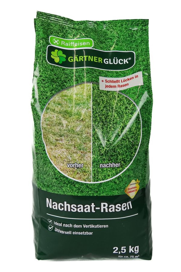 Raiffeisen Gärtnerglück Nachsaat-Rasen 2,5 kg