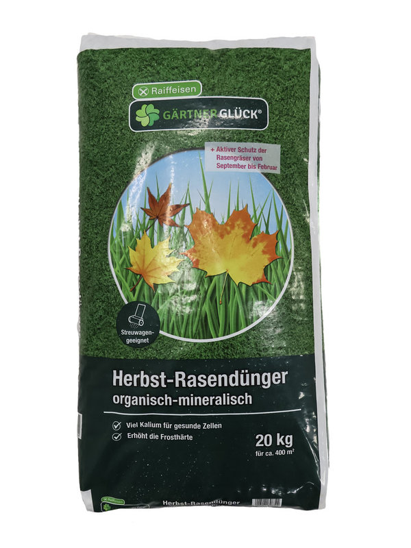 Raiffeisen Gärtnerglück Herbst-Rasendünger organisch-mineralisch 20 kg