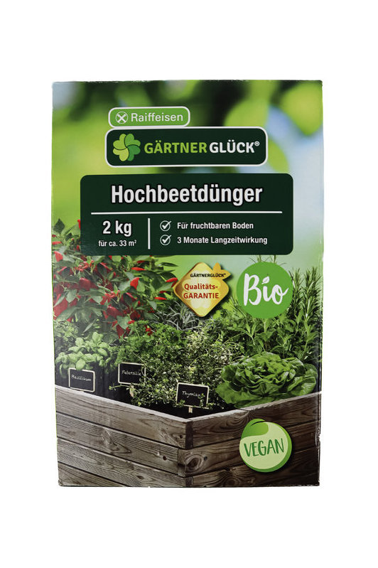 Hochbeetdünger Bio Raiffeisen Gärtnerglück 2 kg