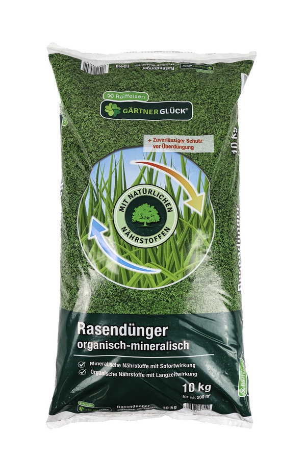 Rasendünger organisch-mineralisch Raiffeisen Gärtnerglück