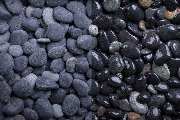 Beach Pebbles Kies getrommelt in verschiedenen Größen und Körnungen