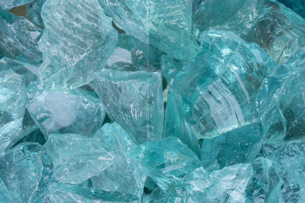 Steinschlag Glas Turquoise in verschiedenen Größen
