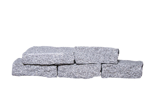 Granit Mauersteine in verschiedenen Größen