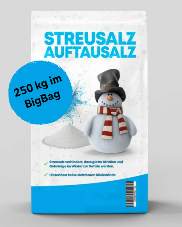 Streusalz, Auftausalz 250 kg im Big Bag - Effektiver Winterstreu gegen glatte Wege & Straßen